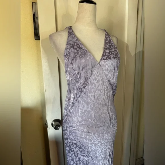 NWT Topshop Lavender Leopard Print Maxi Dress Backless Sun dress summer beach - Picture 8 of 13
